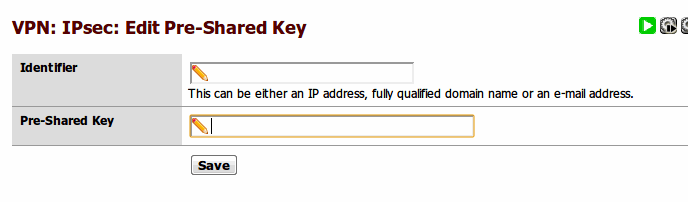 VPN- IPsec- Edit Pre-Shared Key